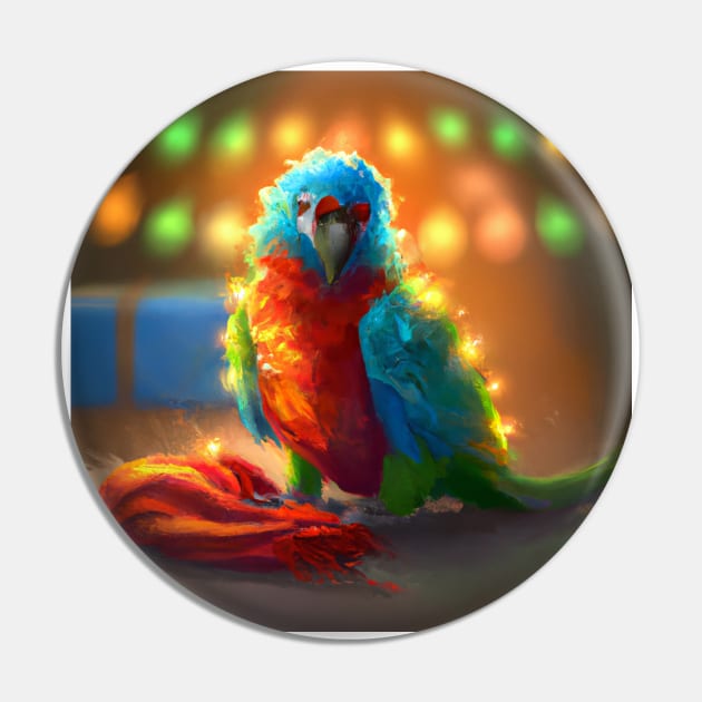 Cute Parrot Drawing Pin by Play Zoo