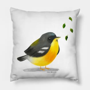 Tropical Parula Bird Pillow