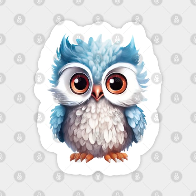 Baby Owl Magnet by Chromatic Fusion Studio