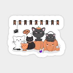 Happy Halloween Cats Magnet