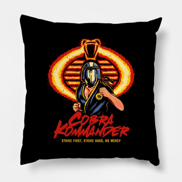 cobra commander Pillow by art of gaci