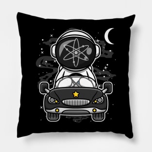 Astronaut Car Cosmos Crypto ATOM Coin To The Moon Token Cryptocurrency Wallet HODL Birthday Gift For Men Women Kids Pillow
