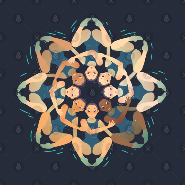 Synchronized Swimming Summer Games Mandala by Mako Design 