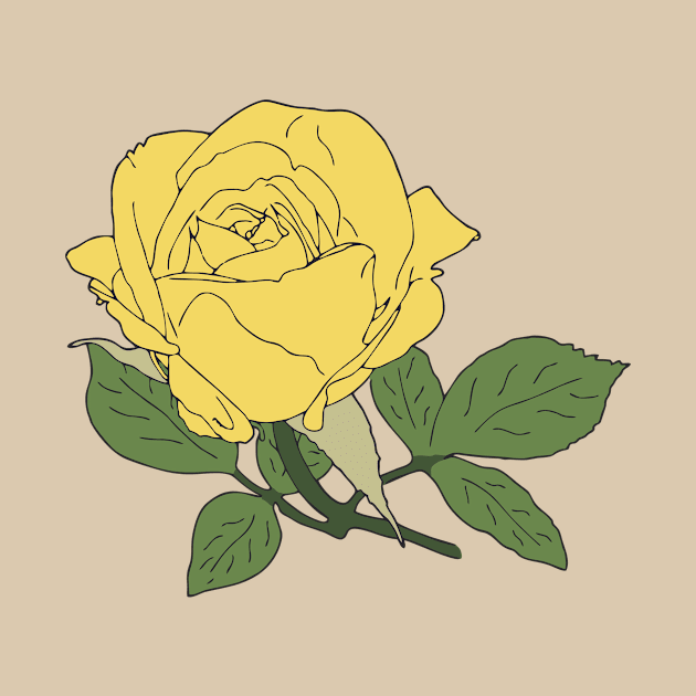yellow rose by fokaction