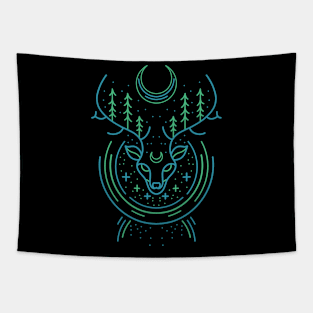 mythical night deer Tapestry