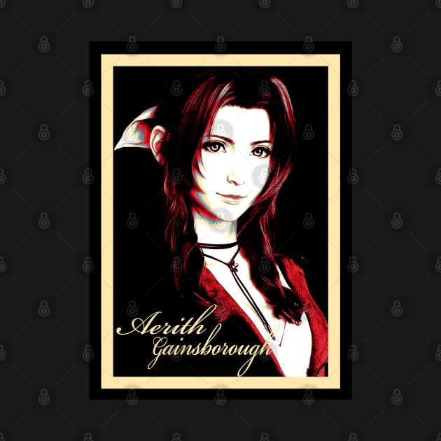 Aerith FF VII Funny Games Gift by beardline