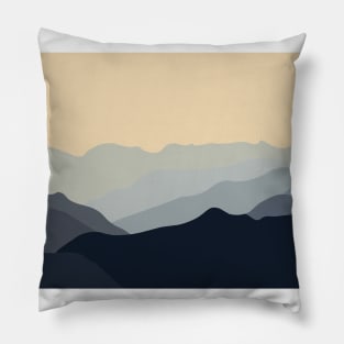 Gray Mountains Pillow