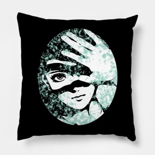 Punk Fashion Style Oval Mint Green Glowing Girl Pillow