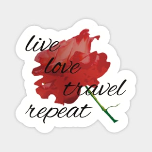 Live, Love, Travel, Repeat Magnet