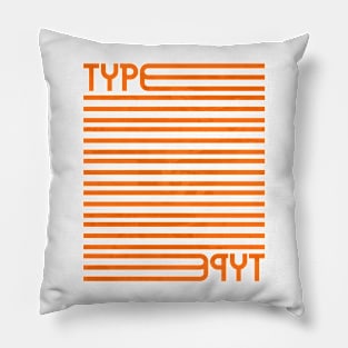 Type Stripes (Orange) Pillow