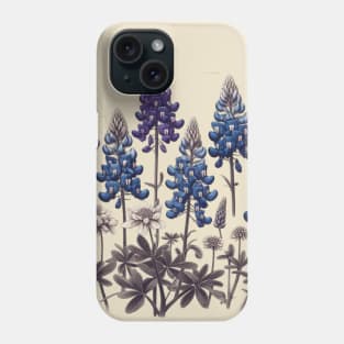 Vintage Bluebonnets Botanical Phone Case