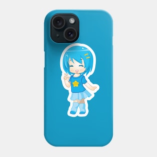 Chibi Girl in Blue Phone Case