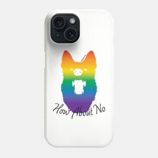 How About No - Black Text Phone Case