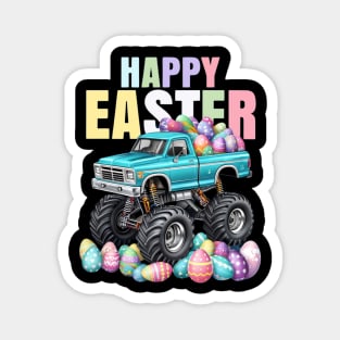 Boys Happy Easter Monster Truck Easter Eggs Toddler Magnet