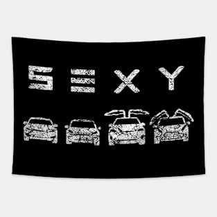 Vintage S3XY Tesla - Model S, Model 3, Model X, Model Y Tapestry