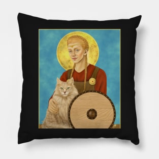 Viking princess - digital painting Pillow