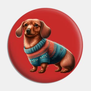 Christmas Sausage Dog Pin