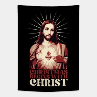 Christmas Begins With Christ Tapestry