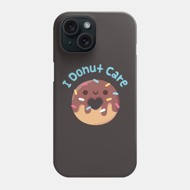 Cute Chocolate Donut I Donut Care Funny Phone Case by rustydoodle