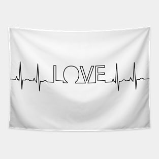 Heart Beat Love Tapestry