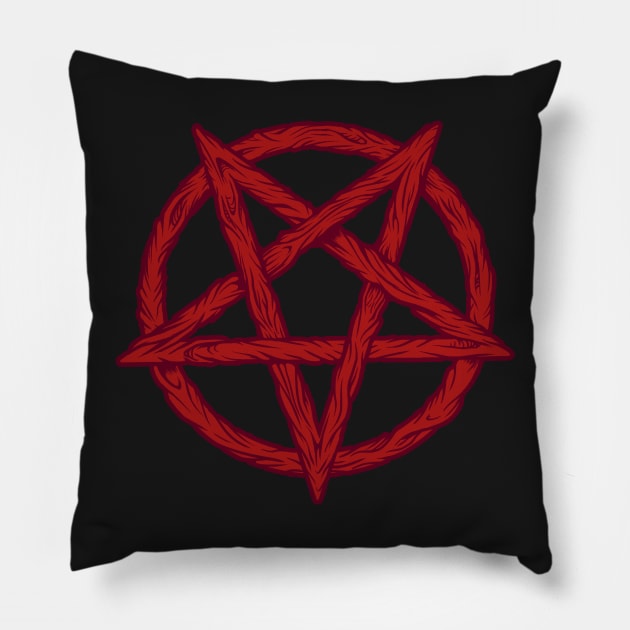 Flesh Pentagram Pillow by PLapointeGraph