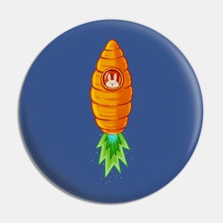 Bunny Carrot Rocket Pin