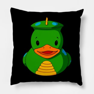 Green Dinosaur Rubber Duck Pillow