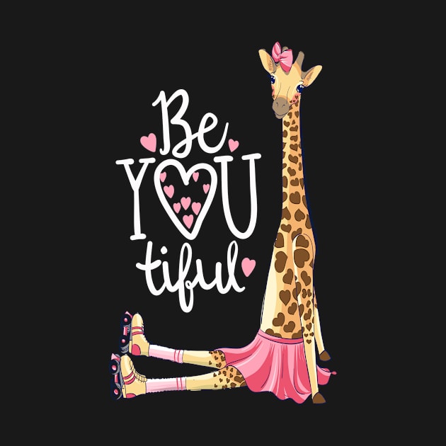 Beautiful Giraffe | Inspire Be You Giraffe Animal T-Shirt by MerchMadness