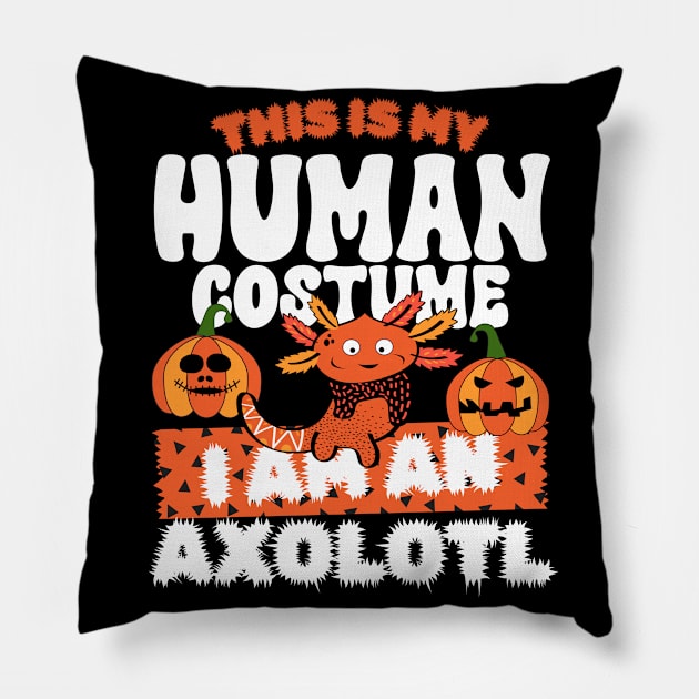 This is my human costume i am  an Axolotl Pillow by Myartstor 