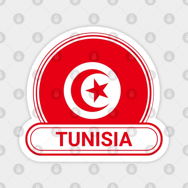 Tunisia Country Badge - Tunisia Flag Magnet by Yesteeyear