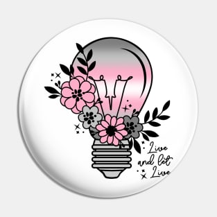 Demigirl Light Bulb with Flowers Pin