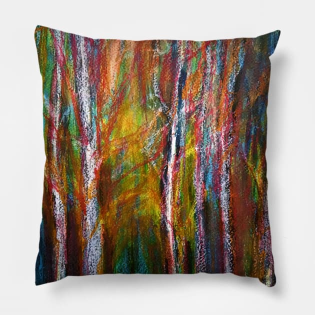 Pastel Forest No.2 Pillow by Marsal