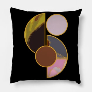 Bright vibrant modern earth tones colors unique original contemporary art 369 Abstract Pillow