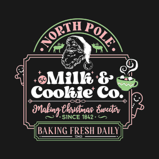 Christmas Milk and Cookie Company Santa Claus T-Shirt