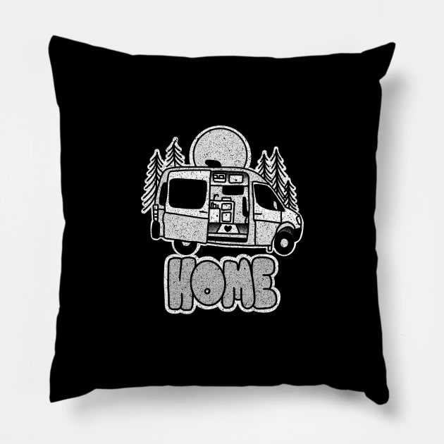Home is where you park it. Pillow by Tofuvanman