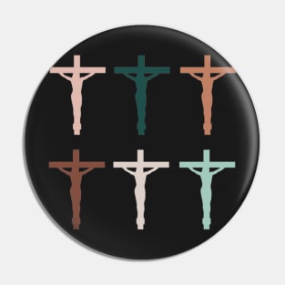 Terracotta Pallet Crucifix Sticker Set Pin