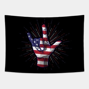 Love Merica Patriotic Independence Day Shirt 4th of July Tapestry