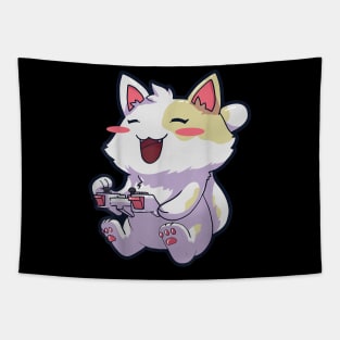 Anime Gamer Gaming Video Games Cat Tapestry