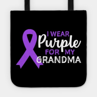 I Wear Purple For My Grandma Tote