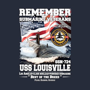 USS Louisville SSN-724 Submarine veterans T-Shirt