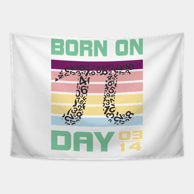 PI Day Born on PI day Tapestry by A Zee Marketing