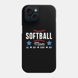 Softball Mom  - all day every day Phone Case