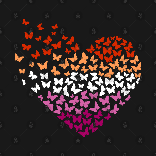 Lesbian Butterflies Heart by Pridish