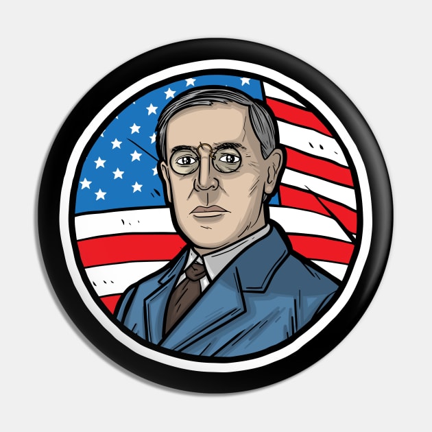 Woodrow Wilson Pin by Baddest Shirt Co.