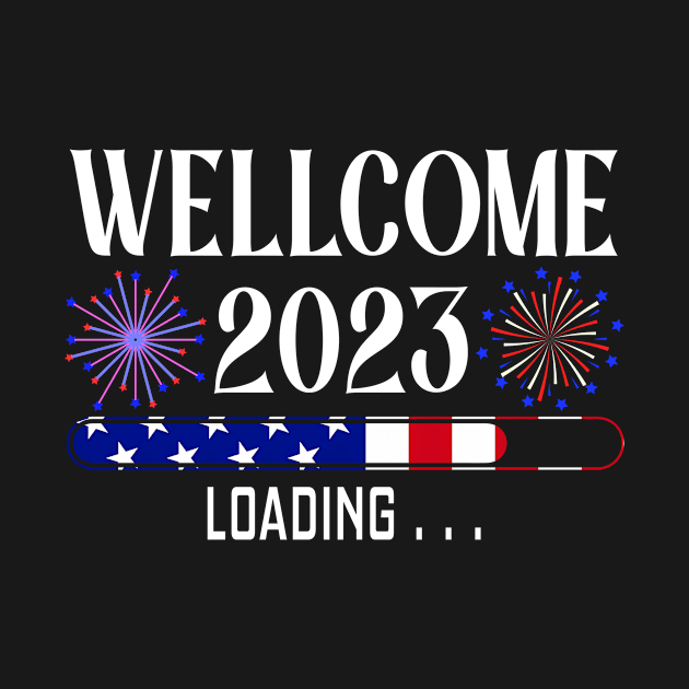 USA Welcome 2023 Happy New Year by elillaa