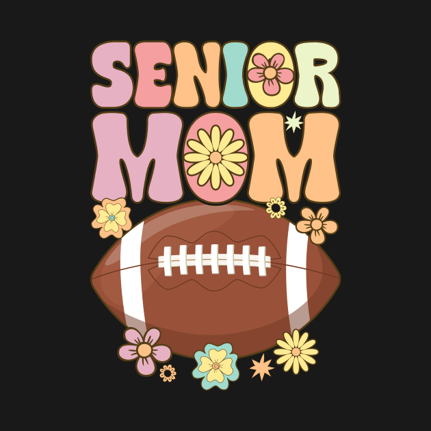 Senior Mom Groovy Football Player Graduation Graduate by Alex21