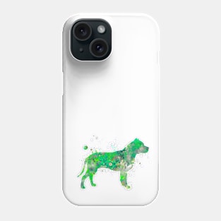 American Staffordshire Terrier Dog Watercolor Painting Phone Case