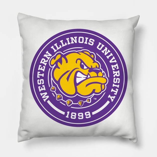 Western Illinois University - 1899 Pillow by Josh Wuflestad