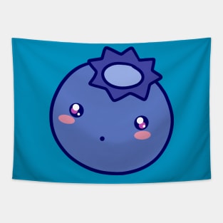 Kawaii Blueberry Tapestry