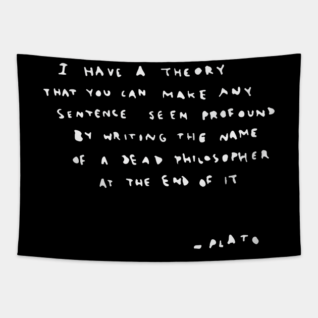 BANKSY Plato Quote Tapestry by inkstyl